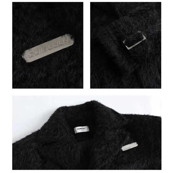 Imitation Mink Woolen Lapel Jacket