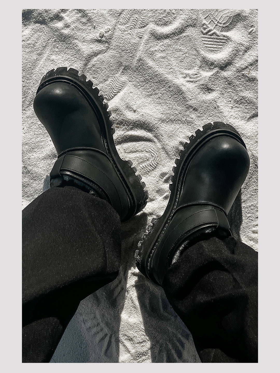 Velvet Lining Leather Snow Boots