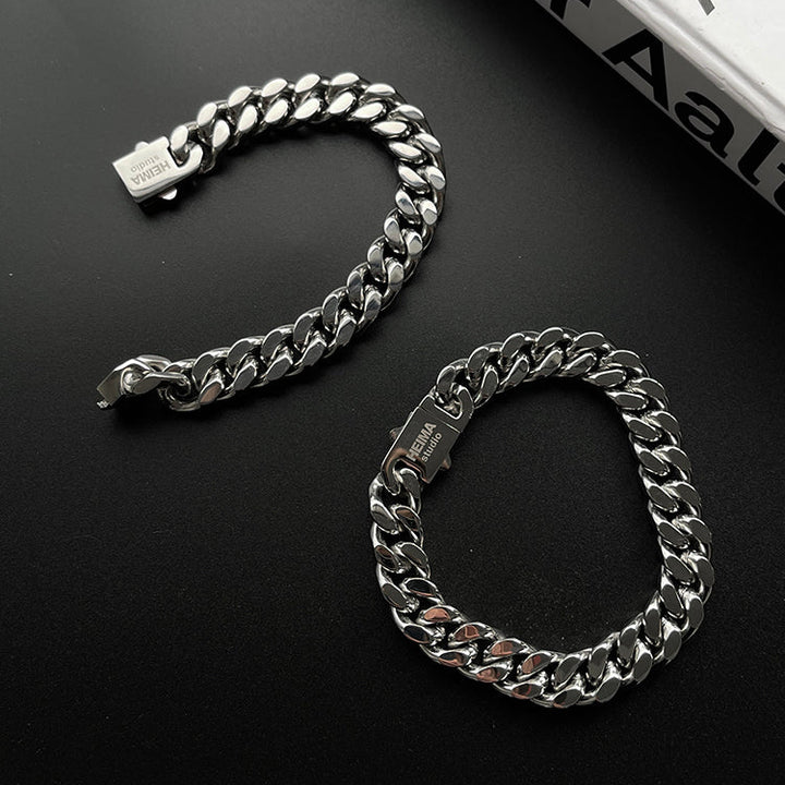 Titanium Steel Cuban Chain Bracelet