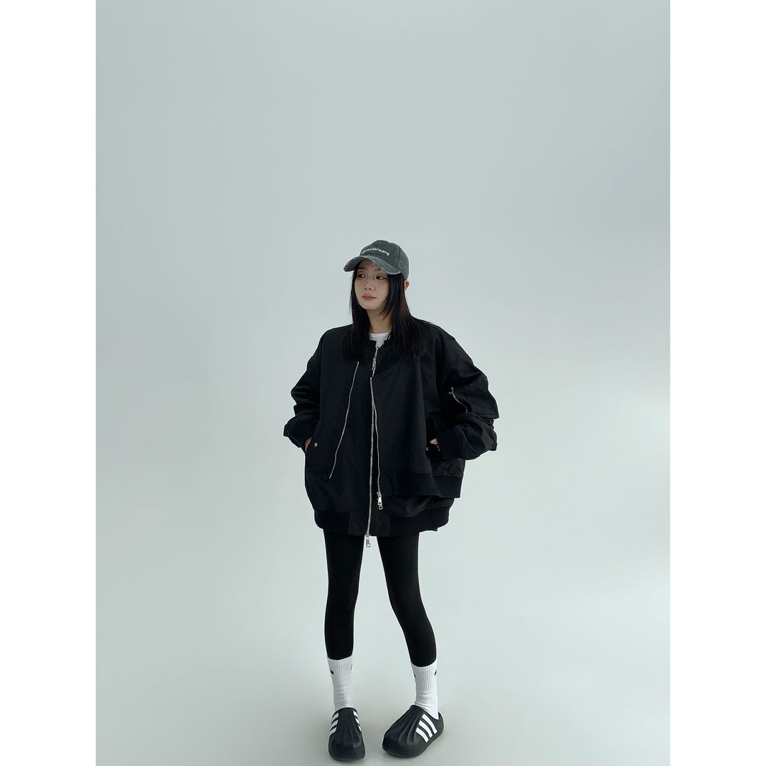 Two-Piece Oversized Baseball Jacket