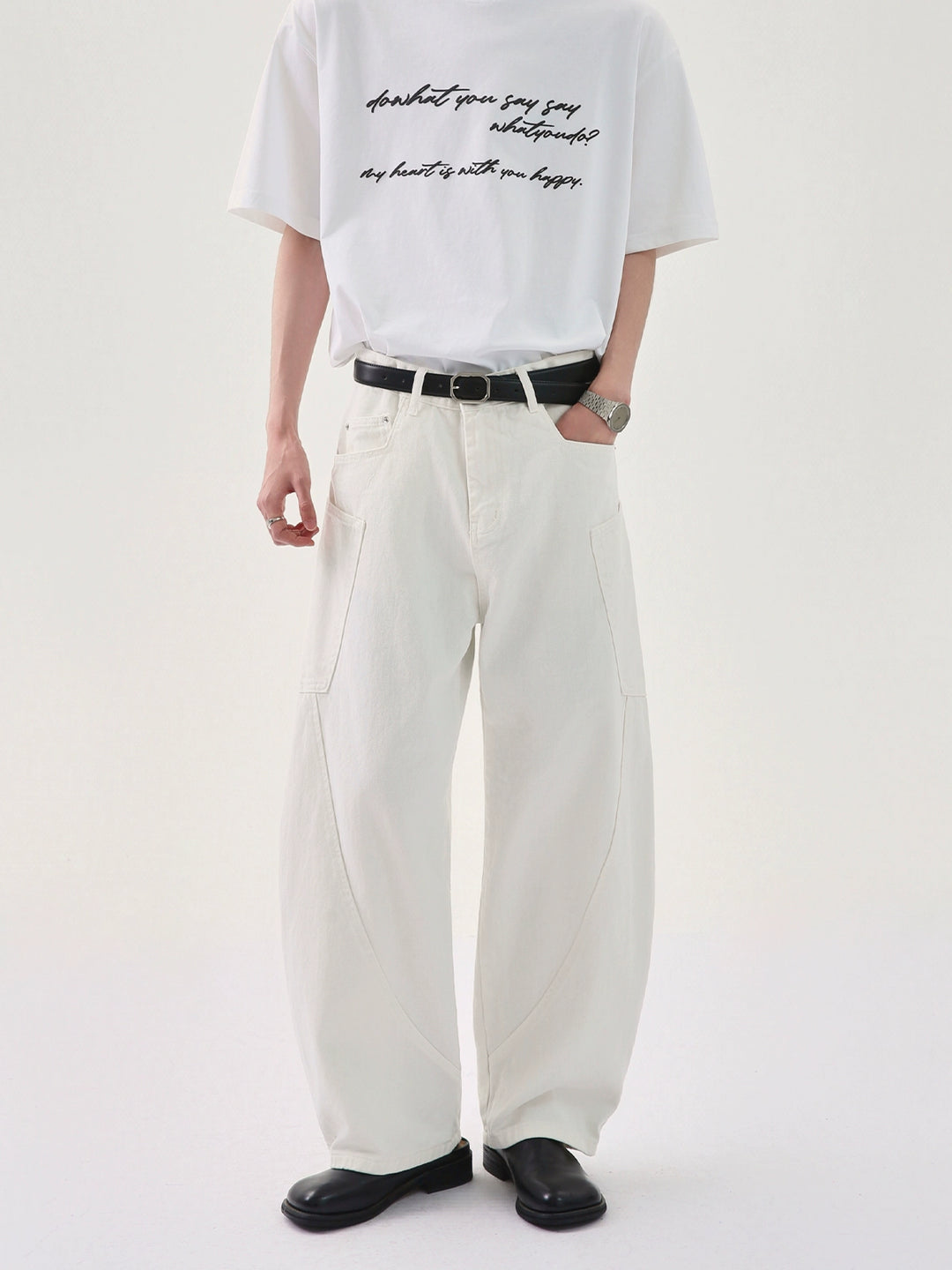 White Loose Fit Pants