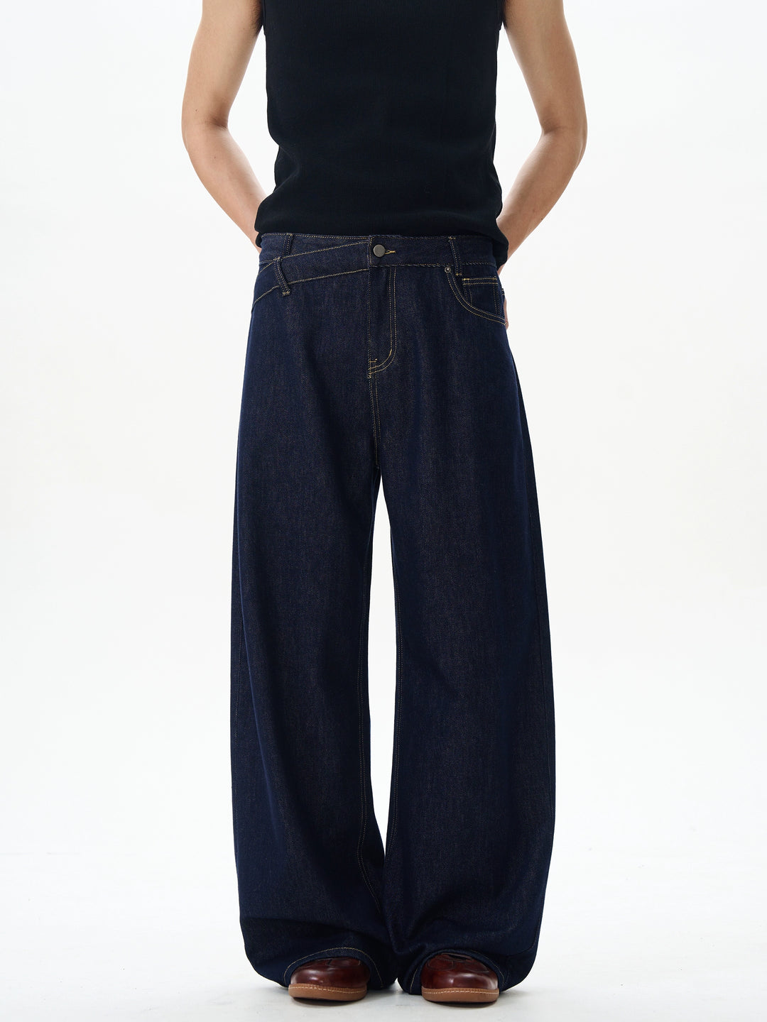 Wide-Leg Drape Pants