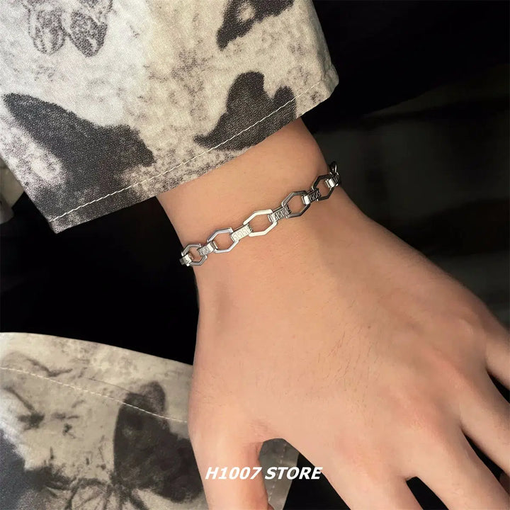 Steel Hip-Hop Style Chain Bracelet