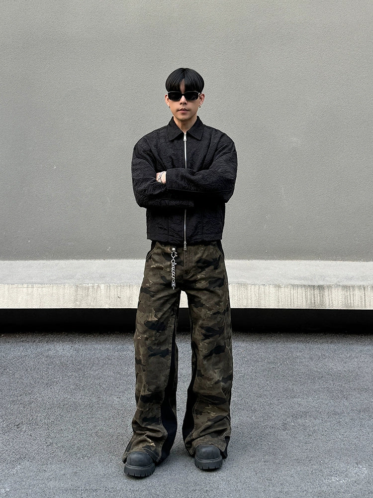 Side Zipper Camouflage Pants