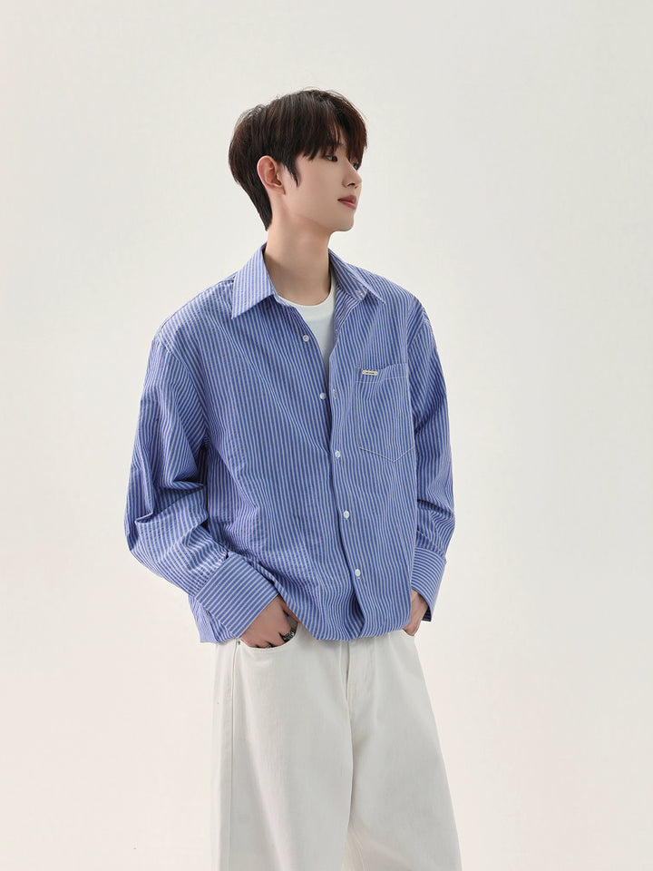 Button-down Long-sleeved Shirt