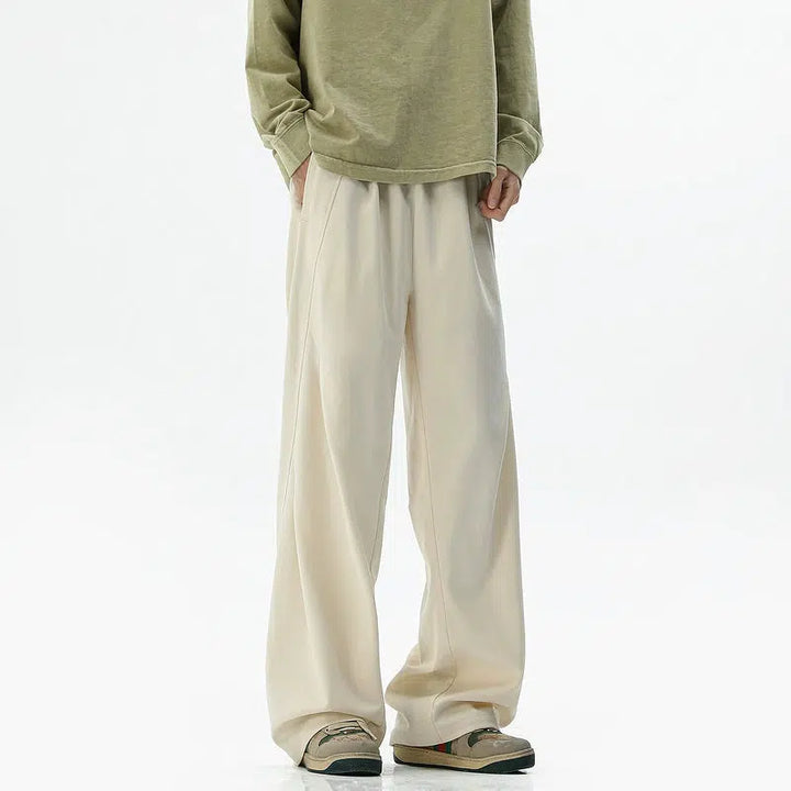 Retro Pleated Wide-Leg Casual Pants