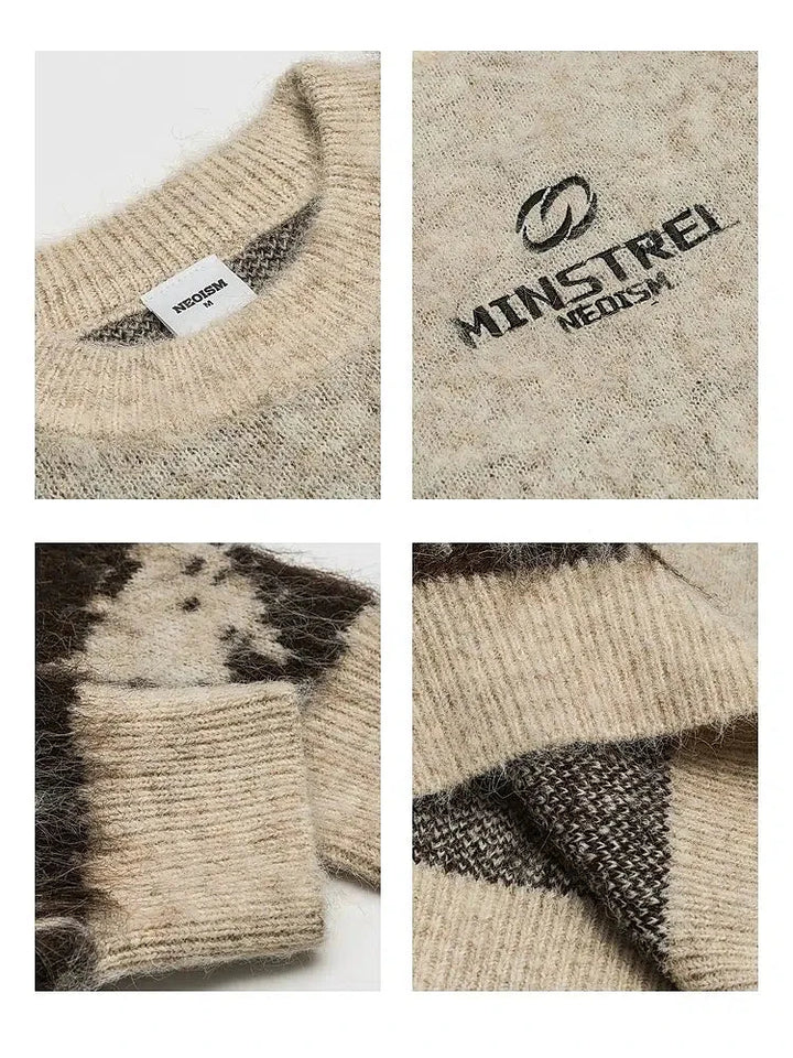 Retro Mohair Knit Pullover Sweater