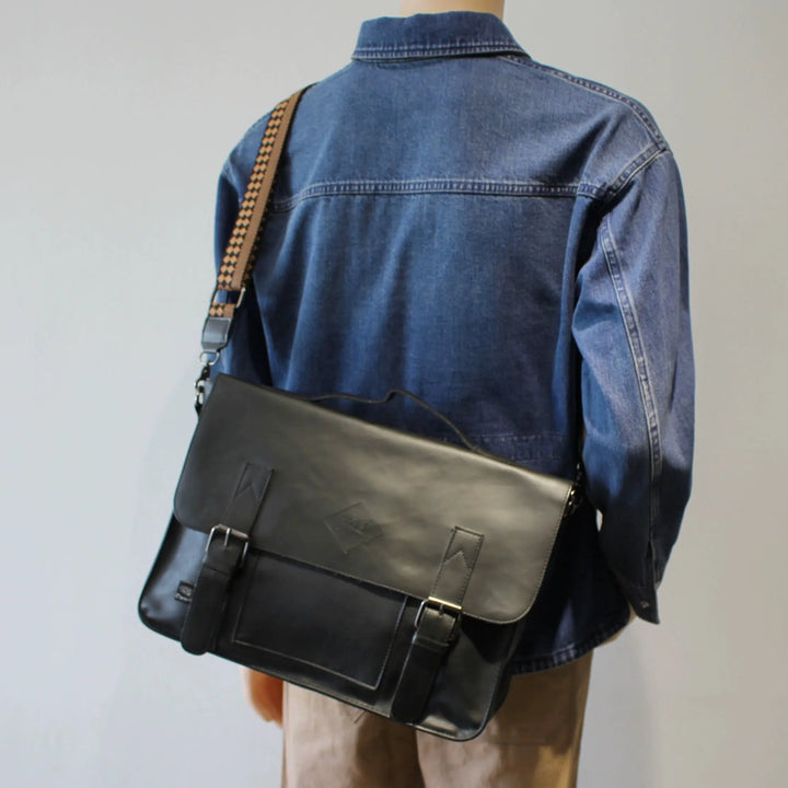 Retro Leather Messenger Bag