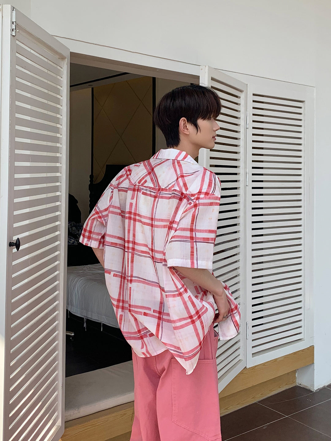 Pink Check Overshirt