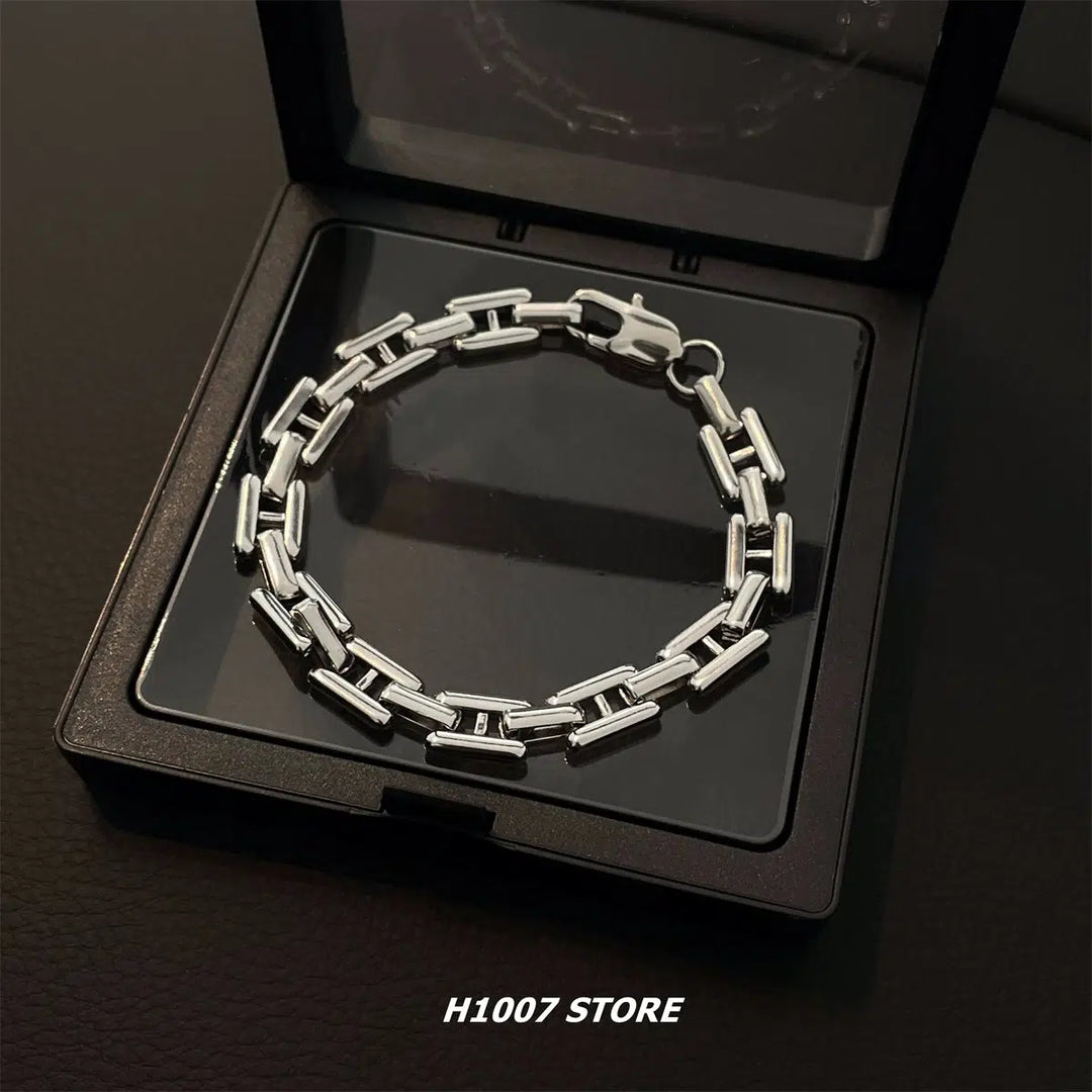 H Links Titanium Steel Bracelet