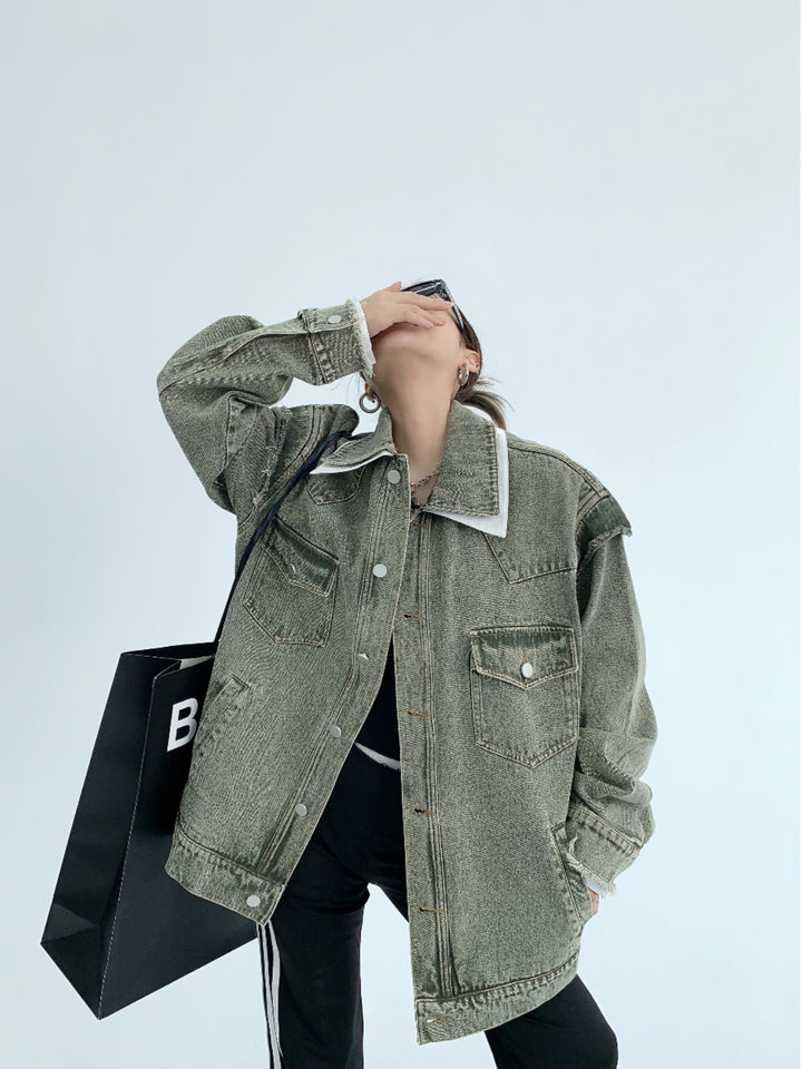 Denim Oversized Retro Jacket