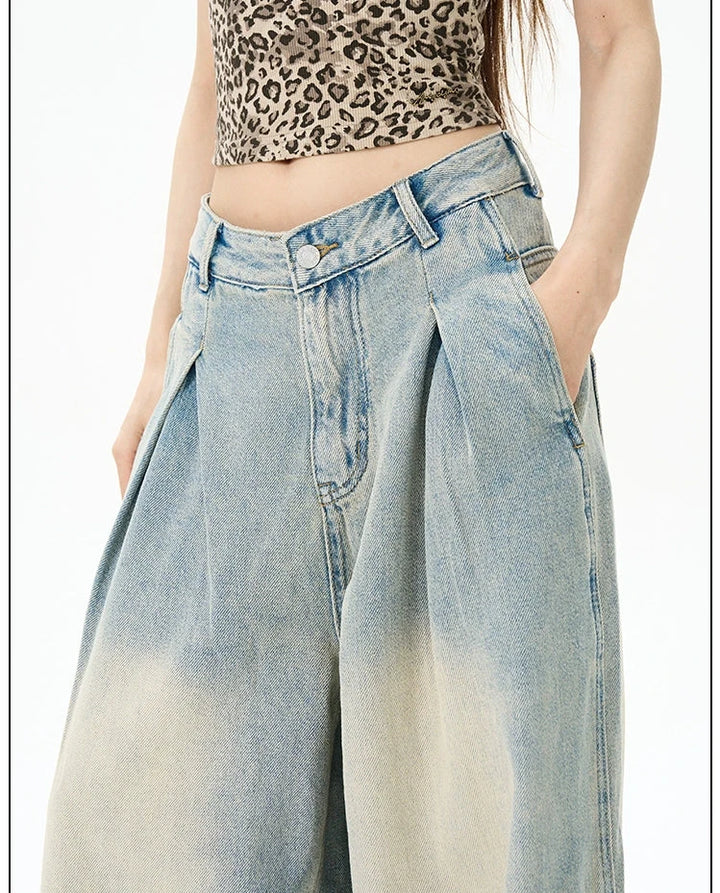 Retro Loose Wide-Leg Jeans