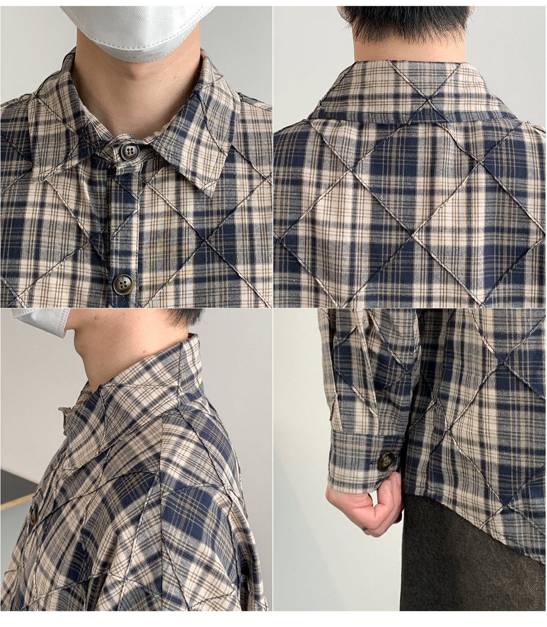 Button-Down Check Overshirt