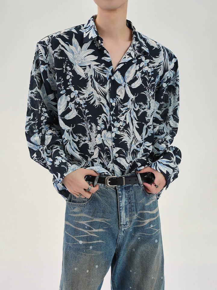 Long-Sleeve Floral Shirt