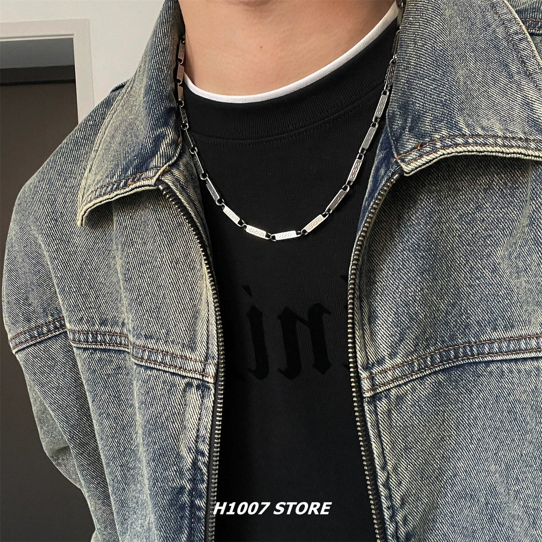 Titanium Steel Hip-hop Clavicle Necklace