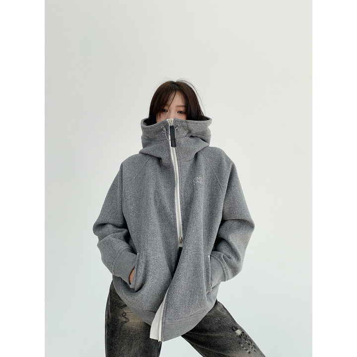 Heavyweight Woolen Large Brim Coat