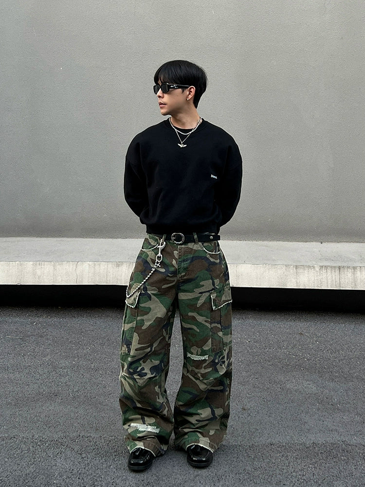 Camouflage Multi-pocket Cargo Pants