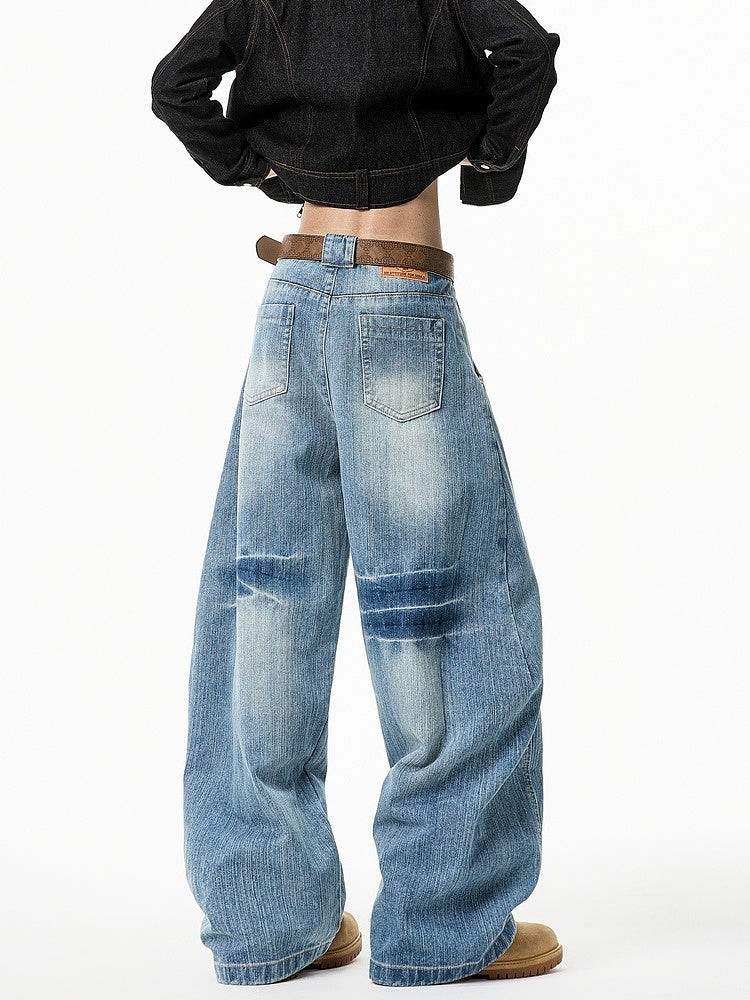 Wide-Leg Scimitar Jeans