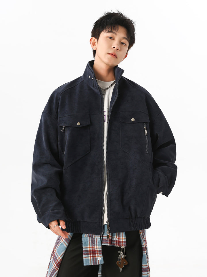 Stand Collar Loose-fit  Jacket