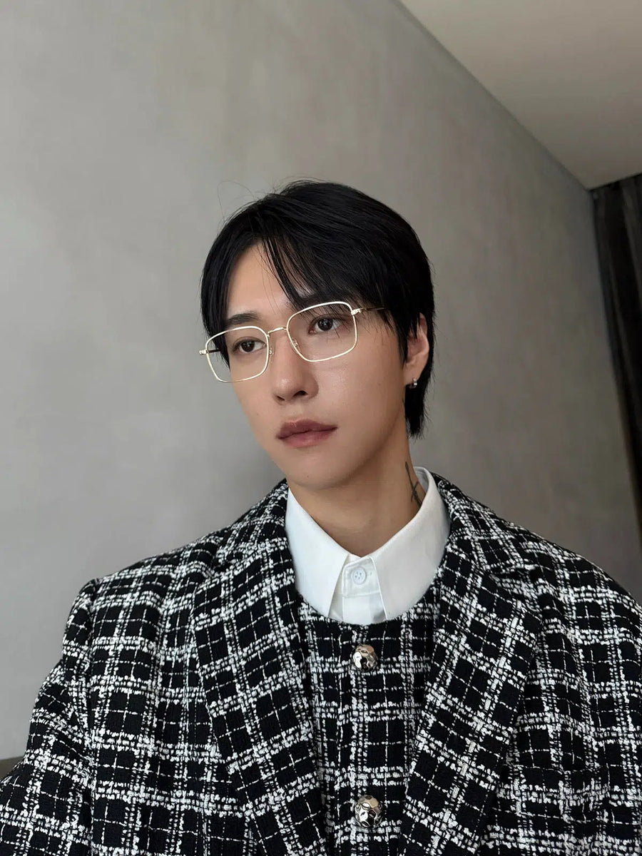 Titanium Square Frame Business Glasses-The Korean Fashion