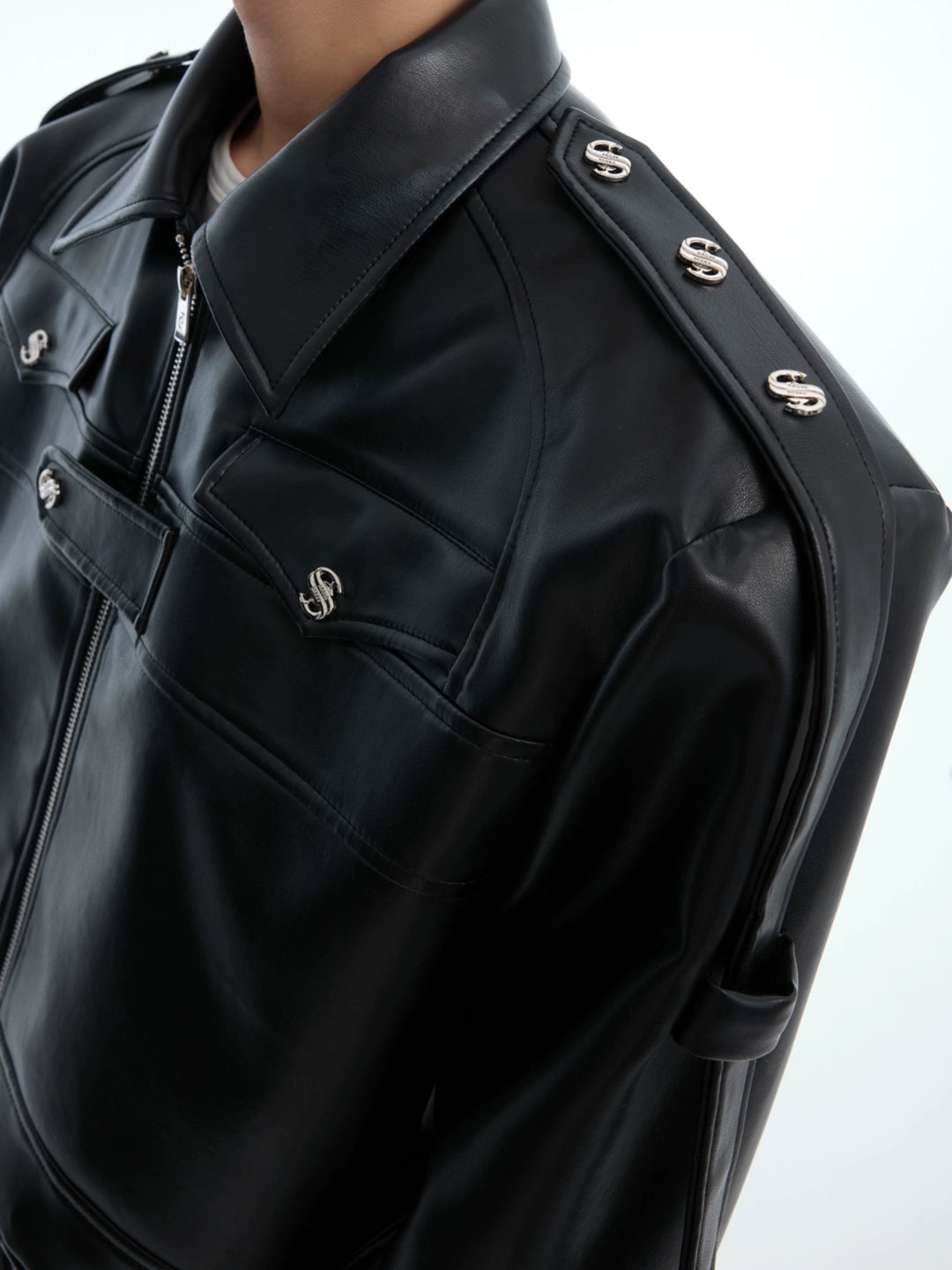 Deconstructed Leather Motorcycle Jacket