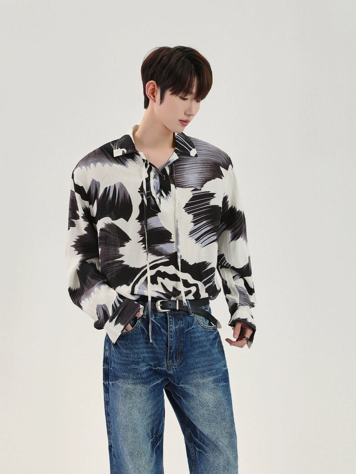 Relaxed Fit Printed Long Sleeve Shirt