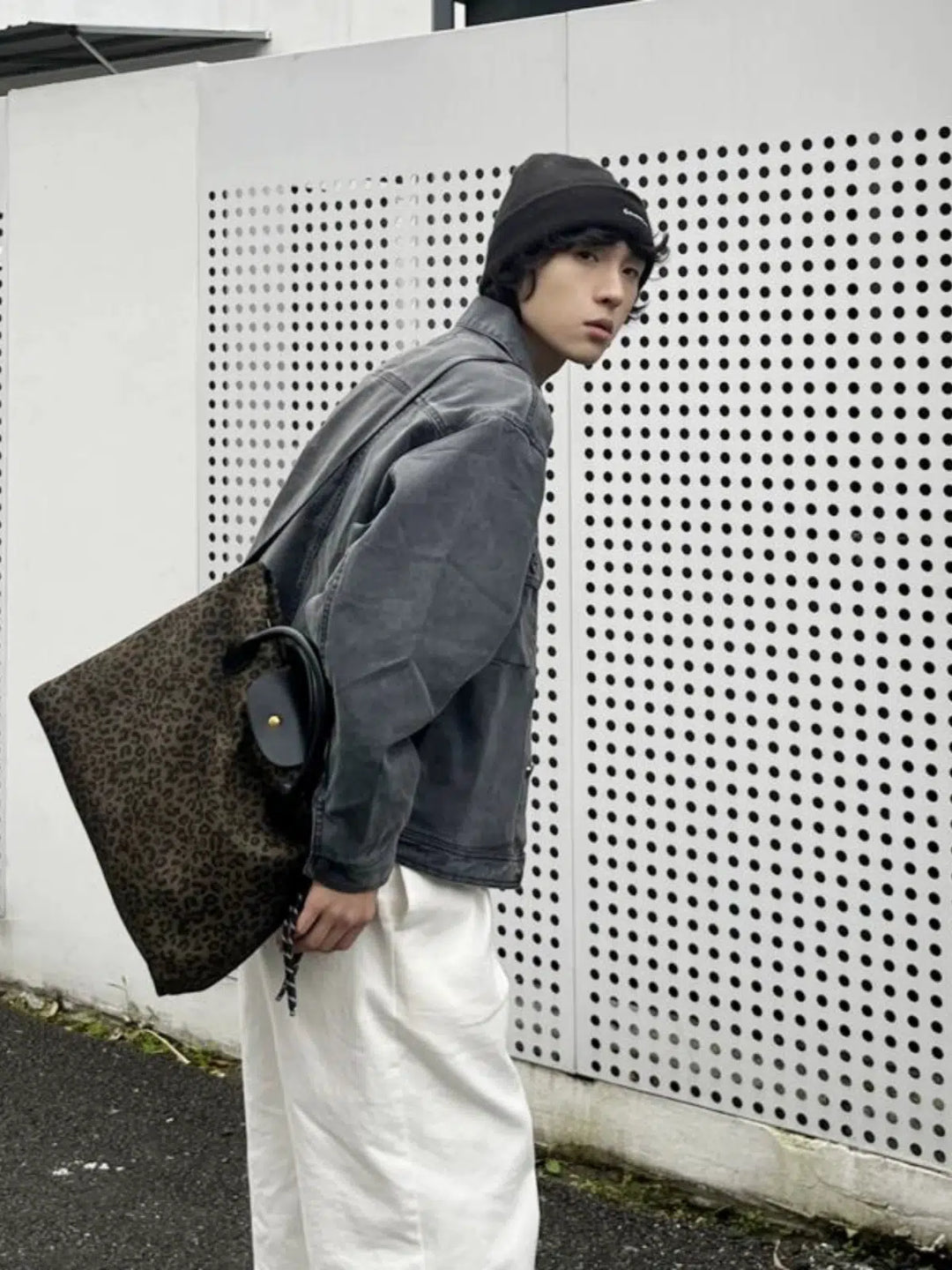 Large-Capacity Leopard Print Tote Handbag-The Korean Fashion