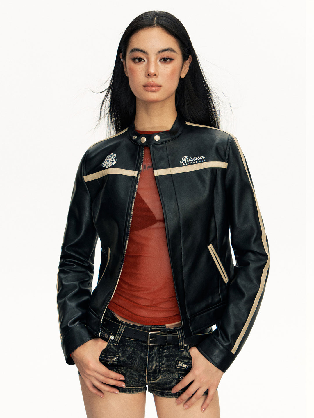 Retro Leather Slim Fit Jacket