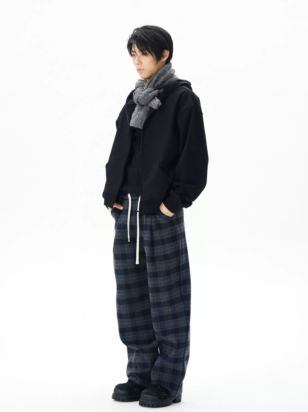 Relaxed Fit Checked Pajama Pants