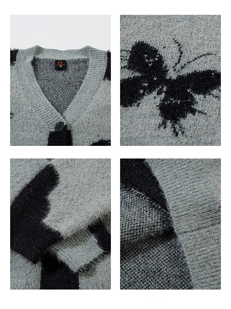 Cardigan en tricot Mohair Butterfly 