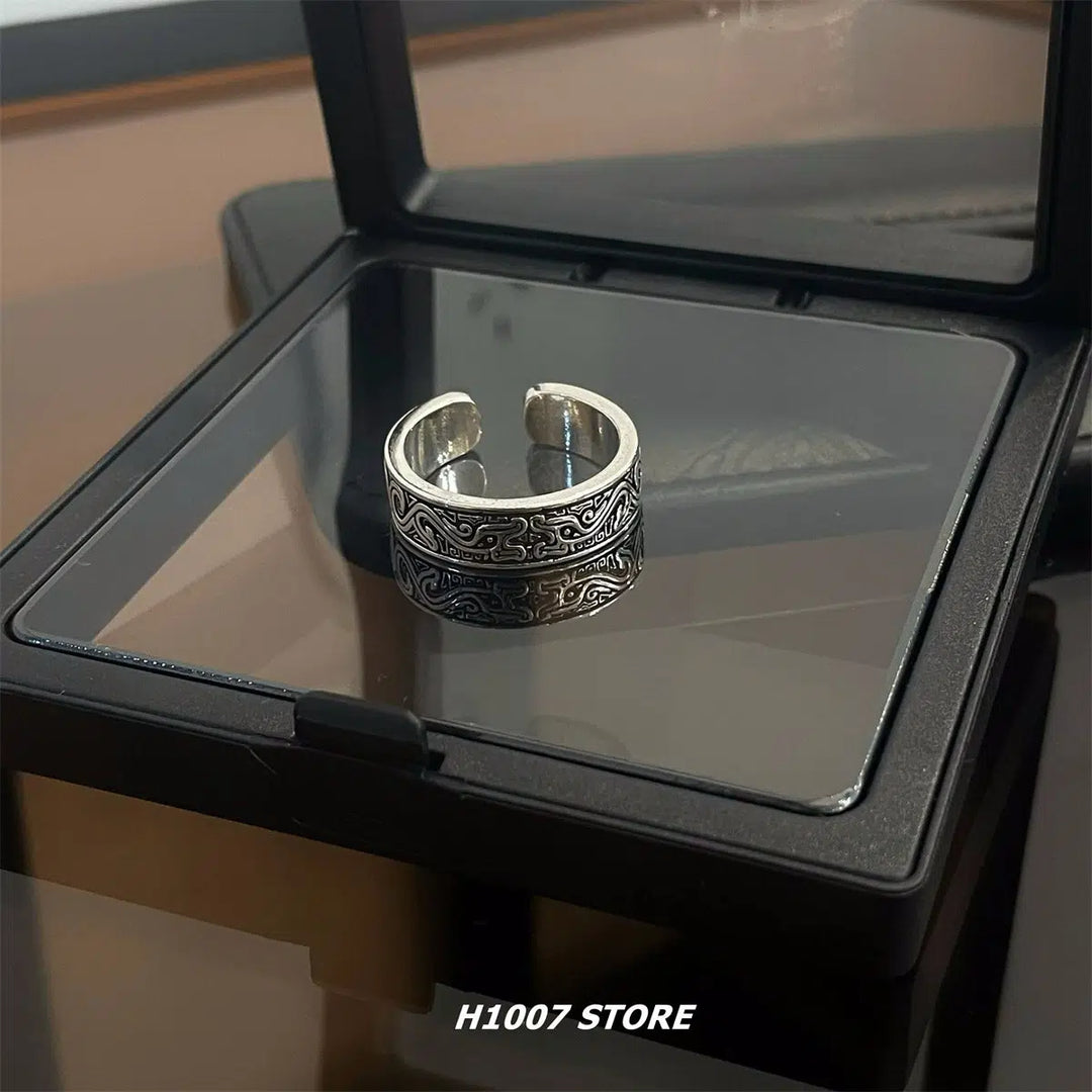 Adjustable Vintage Hip-Hop Style Ring