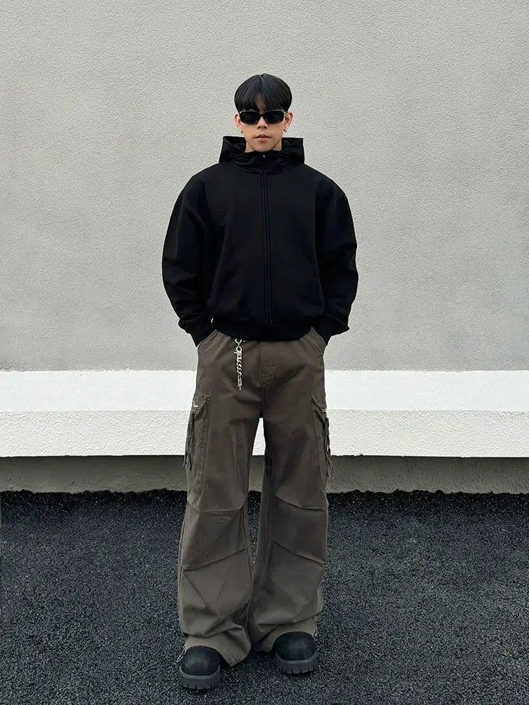 Large Pocket Pleated Cargo Pants