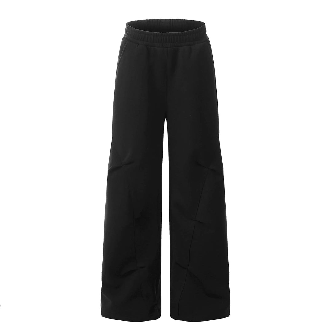 Wide-Leg Pleated Casual Pants