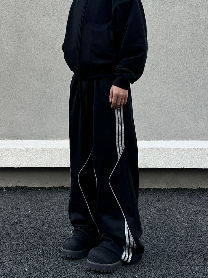 Relaxed Fit Straight Track Pants