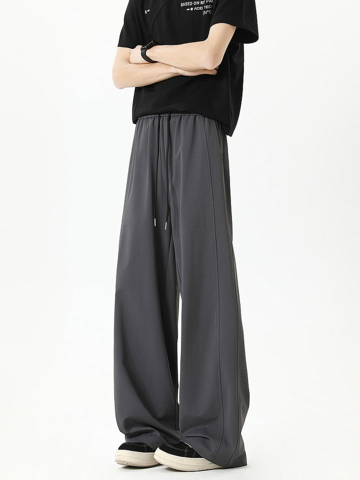 Wide-Leg Casual Ice Silk Pants