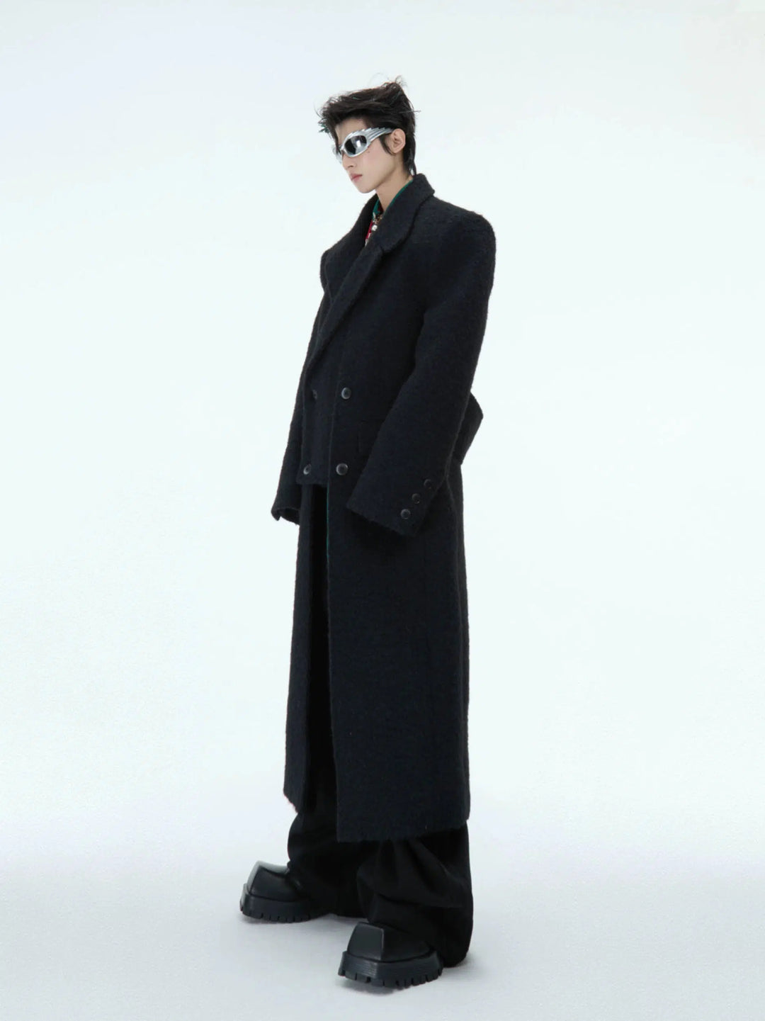 Urban Deconstructed Wool Coat-The Korean Fashion