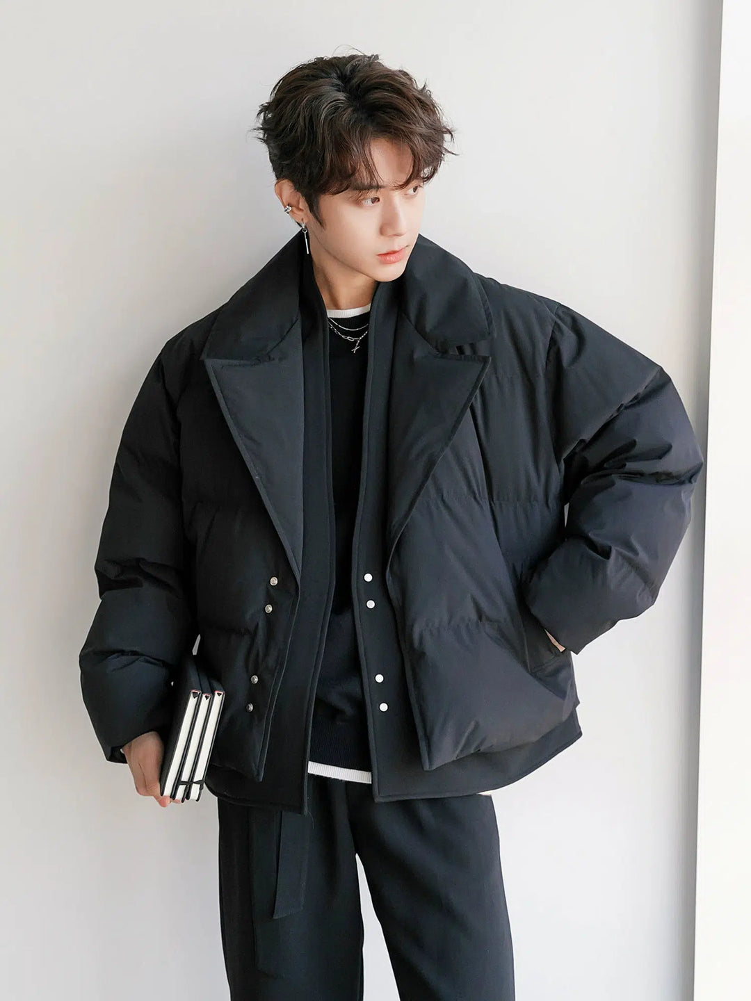 Insulated Splicing Two-Piece Cotton Jacket-The Korean Fashion