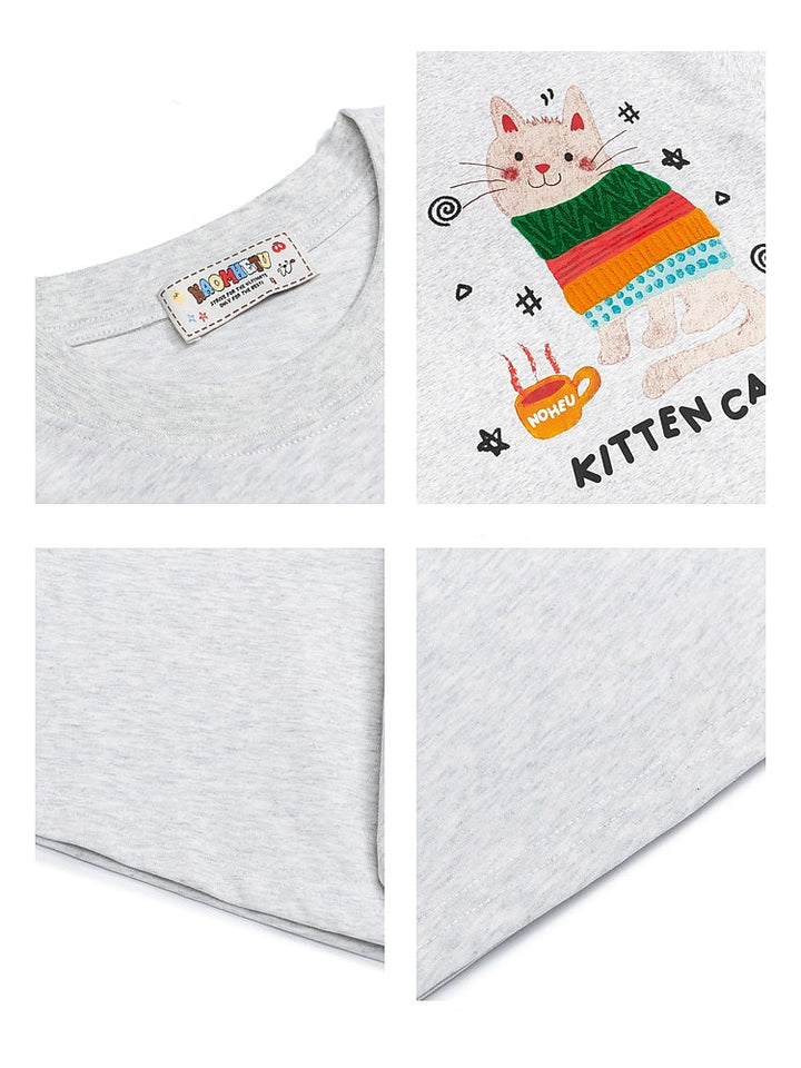 Cute Cat Graphic T-Shirt