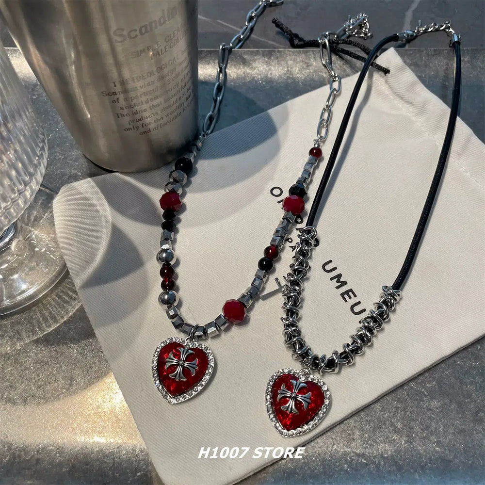 Red Heart Pendant Necklace