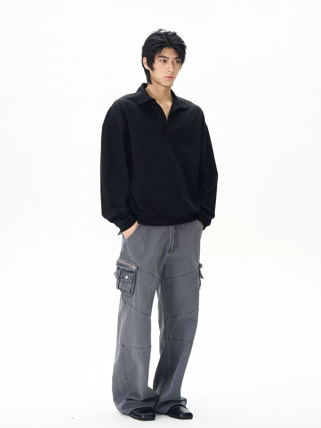 Retro Multi-Pocket Casual Pants