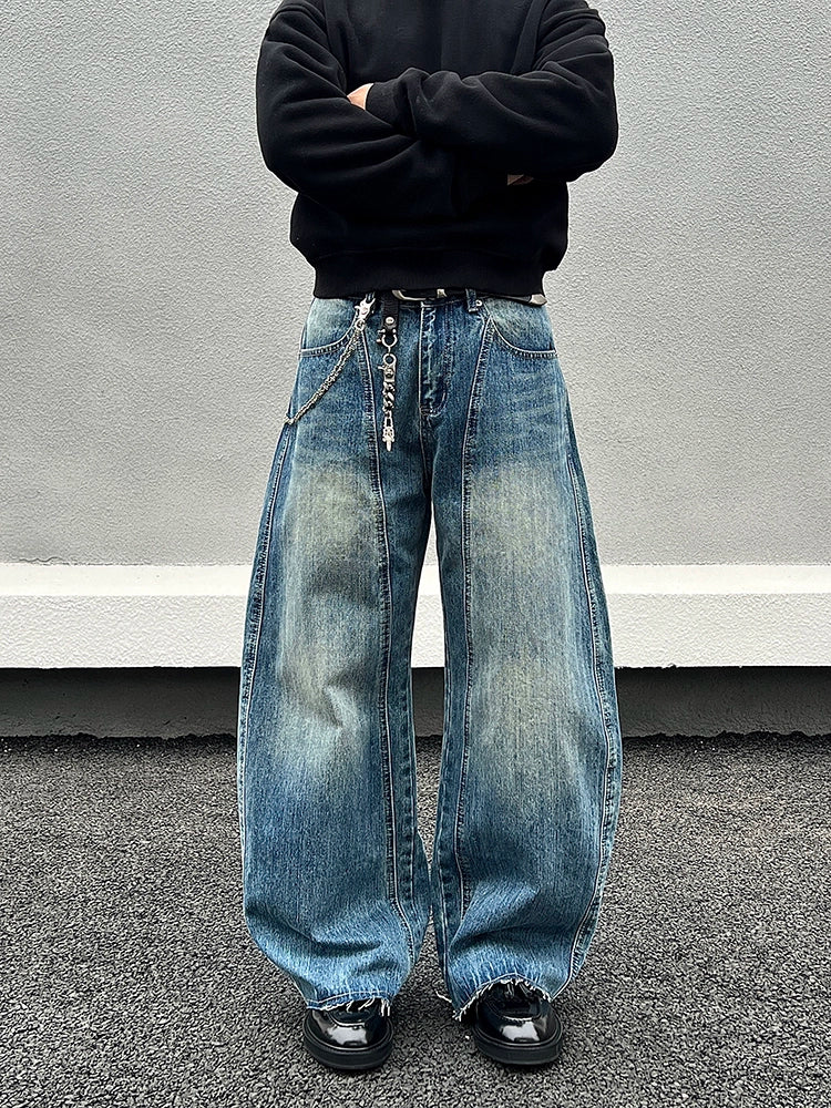 Vintage Wide-Leg Straight Jeans