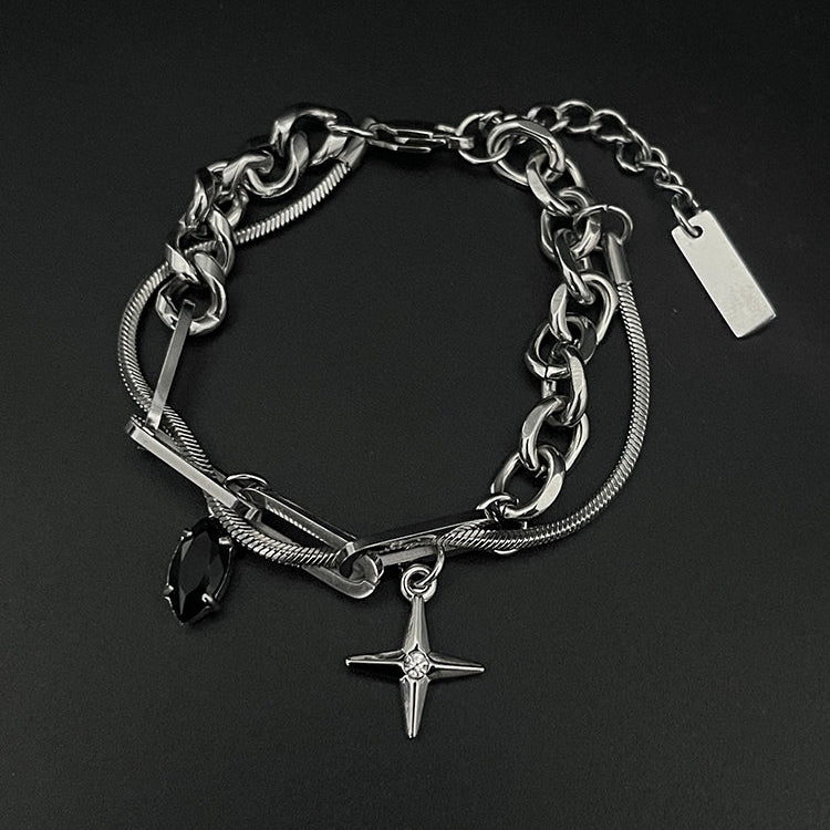 Titanium Steel Cross Bracelet