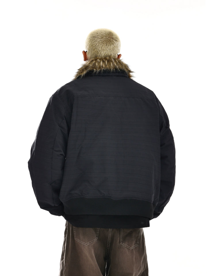 Fur Collar Insulated Parka Jacket