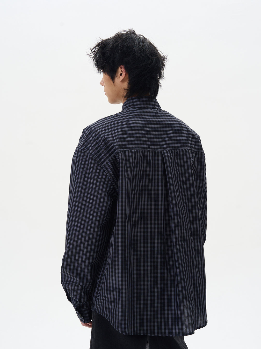 Plaid Long-Sleeve Overshirt