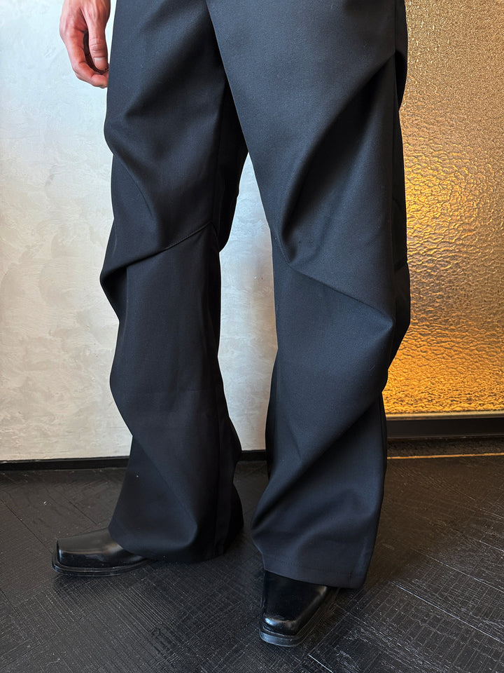 Black Floor-Length Casual Pants