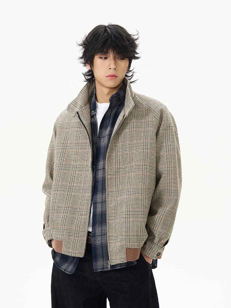 Houndstooth Harrington Jacket