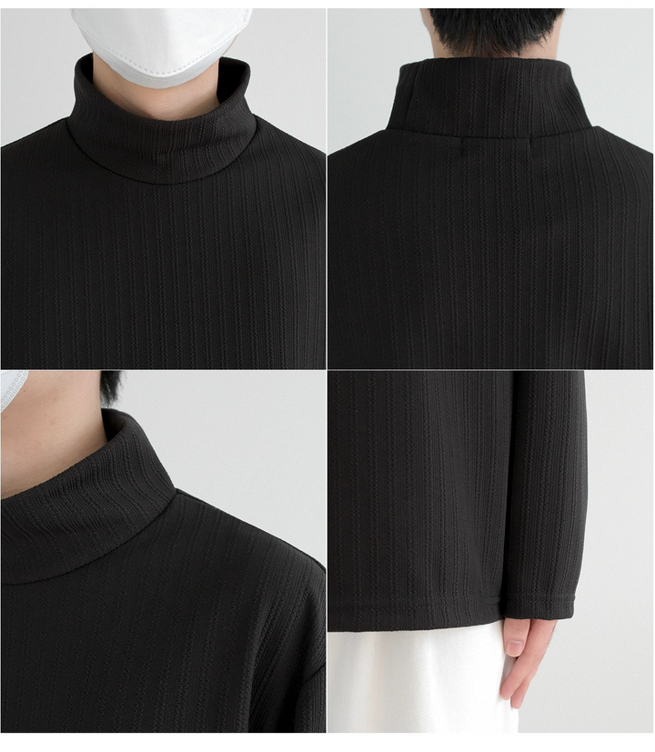 High Neck Long Sleeve Pullover