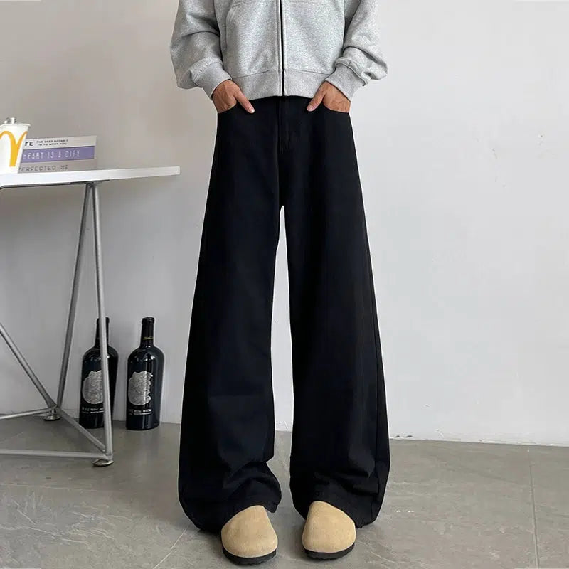 Wide Leg Straight Jeans