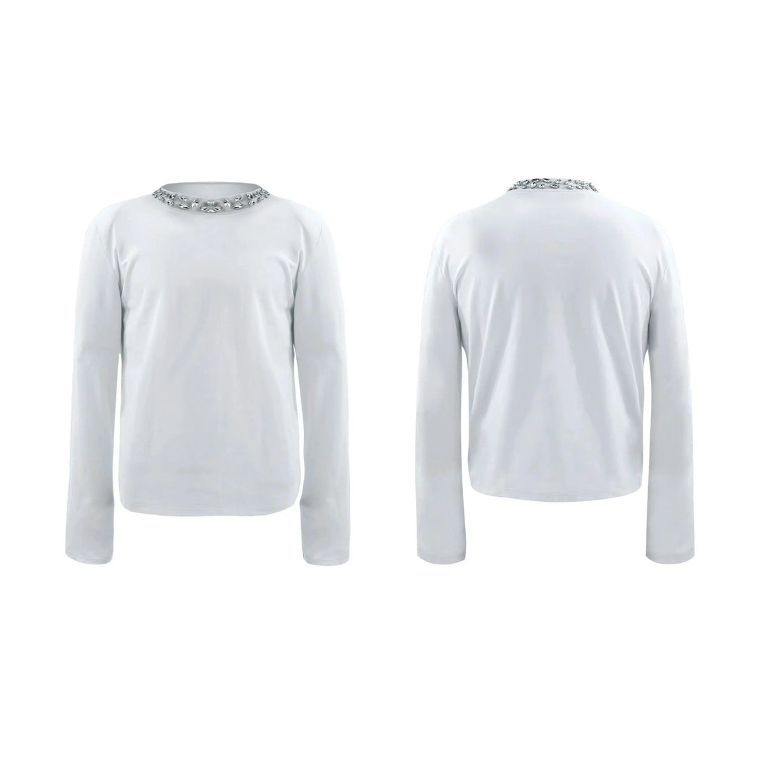 Diamond Design Long-Sleeve Pullover