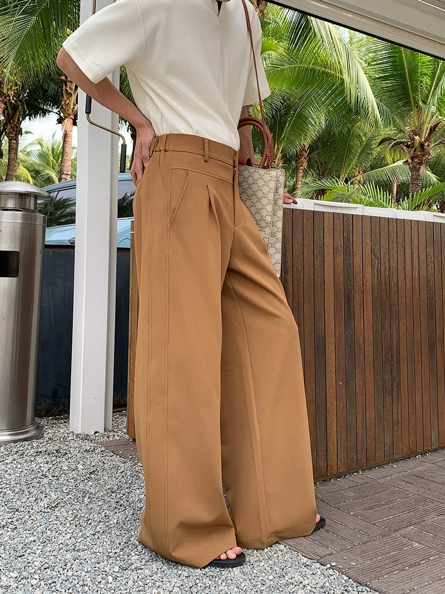 Wide-Leg Casual Pants